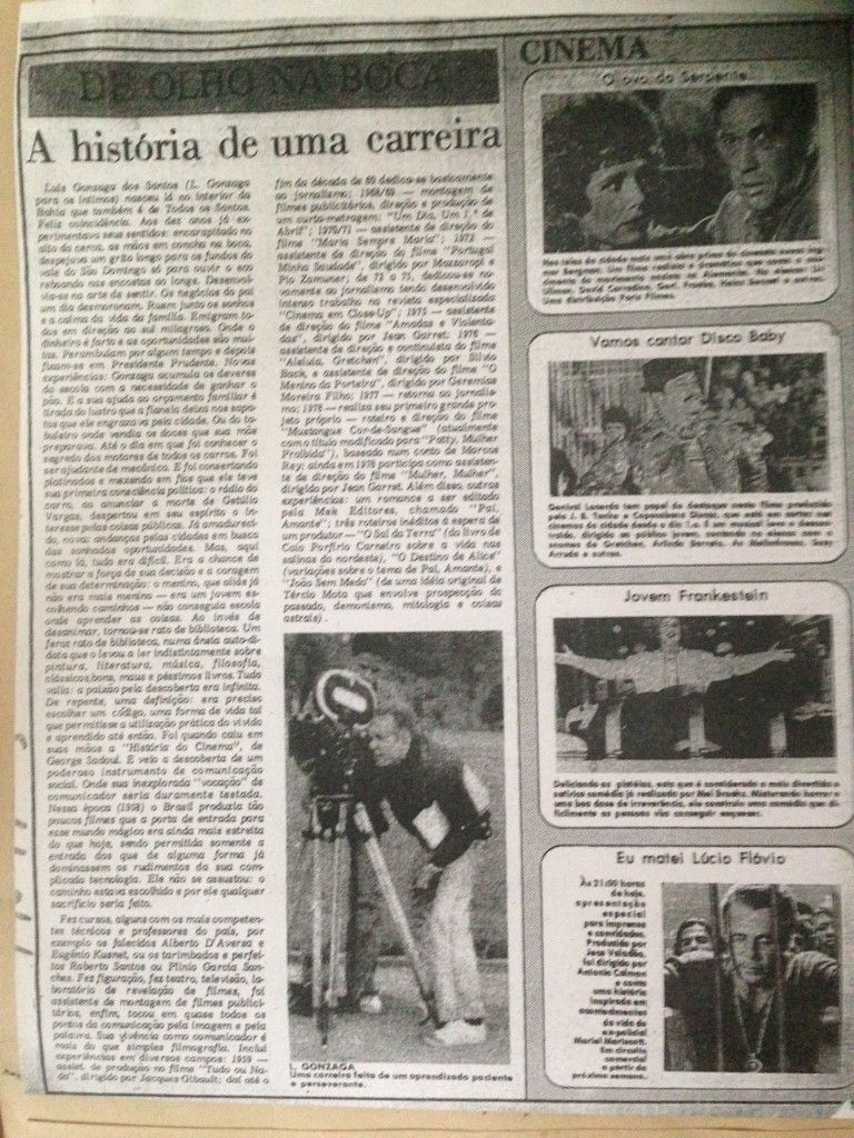 MATÉRIA DO JORNAL DE OLHO NA BOCA 16/06/1979