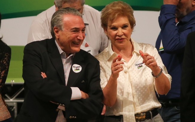 Marta 2 POLÍTICA - MARTA SUPLICY AFIRMA: MICHEL TEMER VAI “REUNIFICAR O PAÍS” Marta e o vice-presidente durante a filiação: "Olhei nos olhos do Michel Temer e senti confiança".