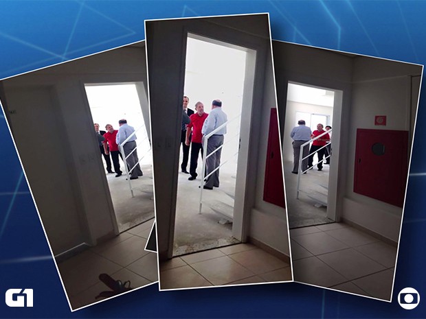 Fotos obtidas pelo Jornal Nacional mostra Lula dentro do apartamento triplex no Guarujá (Foto: TV Globo/Reprodução).