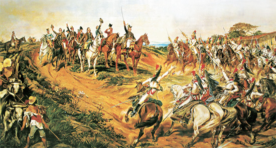  Acima, quadro de Pedro Américo retratando a Independência do Brasil 