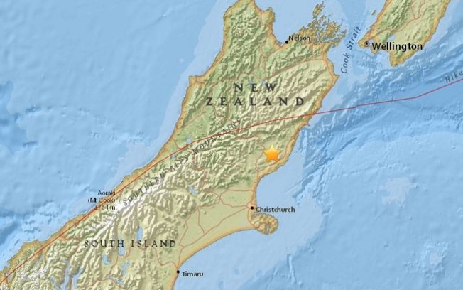 Nova TERREMOTO DE MAGNITUDE 7,4 ATINGE A NOVA ZELÂNDIA Ainda não há registro de feridos; Ilha Sul sofreu um terremoto devastador em 2011, de intensidade 6,3, que causou a morte de cerca de 200 pessoas - O tremor aconteceu a 91 quilômetros ao nordeste da cidade de Christchurch.