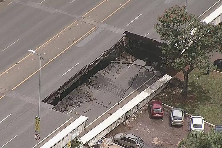brsail viaduto brasilia desabamento U R G E N T E - VIADUTO DESABA NO CENTRO DE BRASÍLIA brsail viaduto brasilia desabamento
