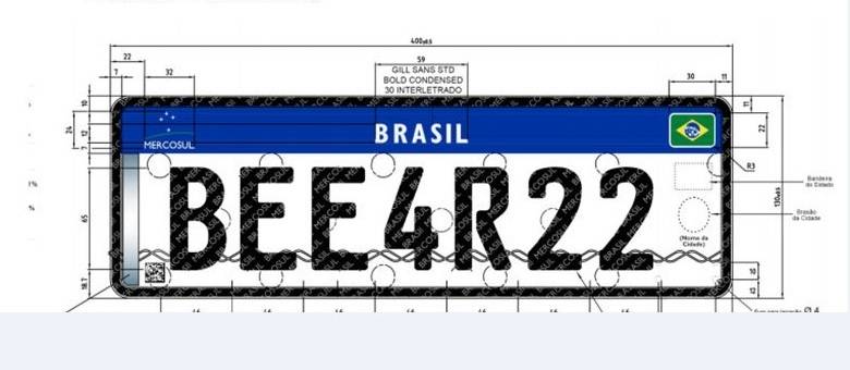 Nova placa 1 NOVAS PLACAS DE VEÍCULOS COMEÇAM A VALER EM 1º DE SETEMBRO EM TODO BRASIL Nova placa 1