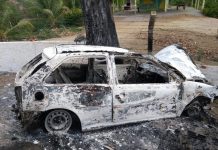 Populares incendiaram carro após motorista atropelar pessoas em festa | Foto: Notícias de Santaluz