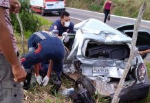 Mulher morre e outras duas pessoas ficam feridas em acidente na BR-407