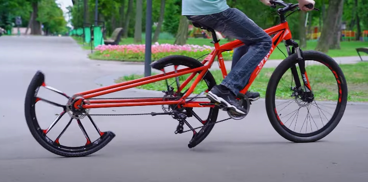 guy reinvents the wheel cuts it in half to make a fully functional bike 192101 1