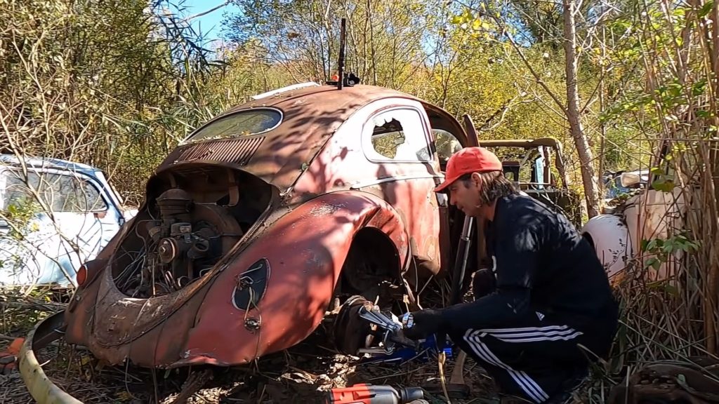 rare vw beetle spent 52 years in a junkyard gets rescued for full restoration 4 1024x576 1