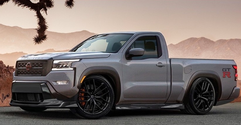 2022 nissan frontier gt r rendering is a super truck in a nismo suit 3