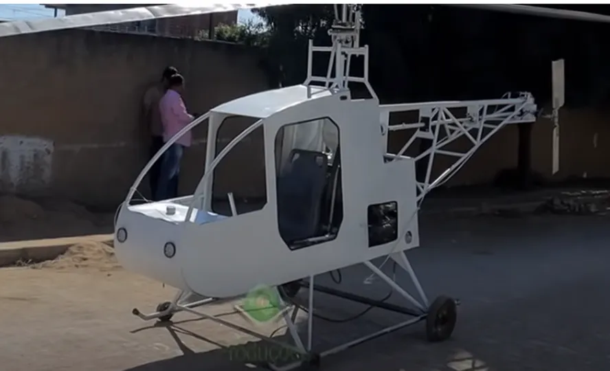 Helicóptero do Sr. Antônio / Foto reprodução / Center Produções / Youtube